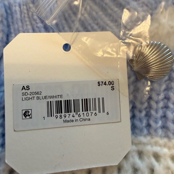 Altar’d State Blue & White Striped Knit Cardigan | Size Small | NWT - Picture 5 of 6
